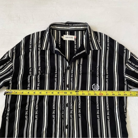HONOR THE GIFT C-FALL HONOR STRIPE BUTTON UP SIZE 12 NWOT - Picture 9 of 10